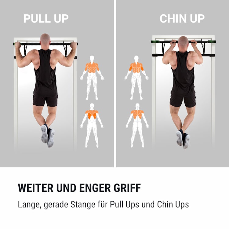 In-Door Klimmzugstange Türrahmenaufhängung 130kg EVA-Pads Stahl