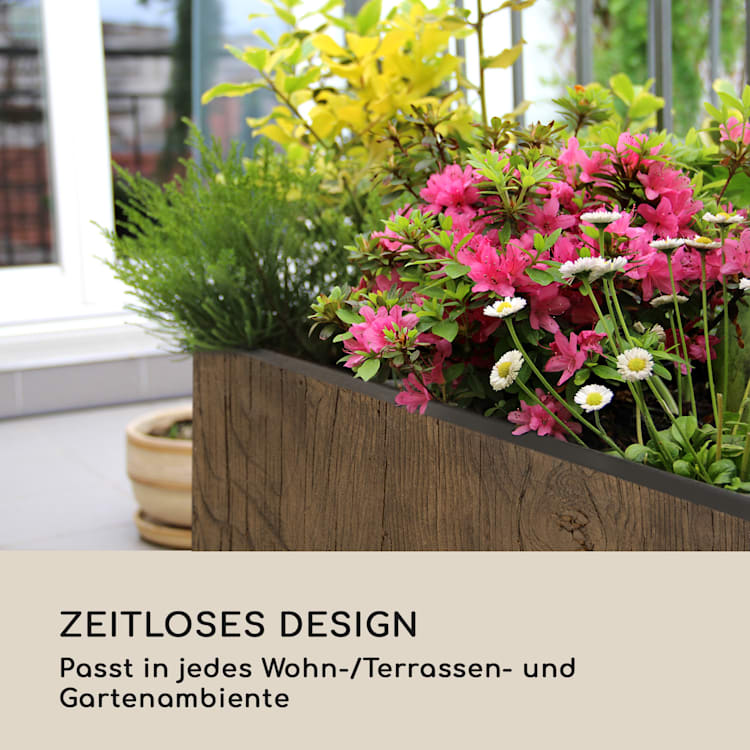 Timberflor Pflanztopf 60 x 50 x 30 cm Fiberglas In-/Outdoor braun 60 x 50 x 30 cm