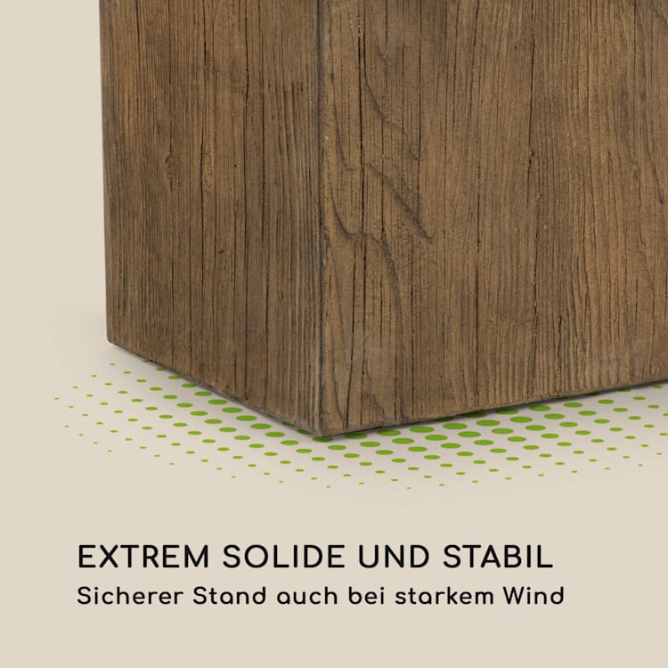 Timberflor Pflanztopf 60 x 50 x 30 cm Fiberglas In-/Outdoor braun 60 x 50 x 30 cm