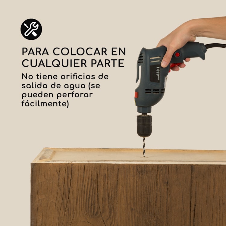 Timberflor tiesto 60 x 50 x 30 cm fibra de vidrio interior/exterior marrón 60 x 50 x 30 cm