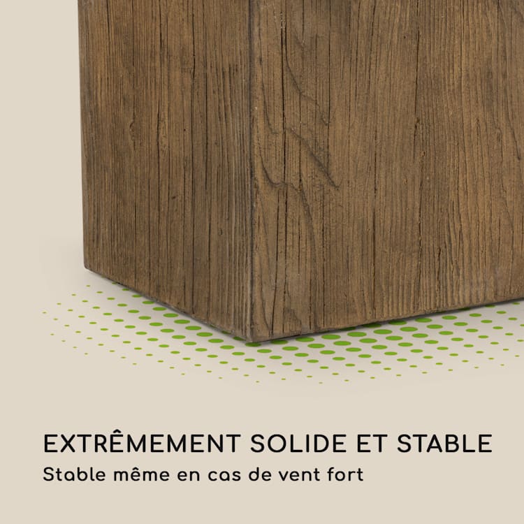 Timberflor bloempot 60 x 50 x 30 cm GVK in-/outdoor bruin 60 x 50 x 30 cm
