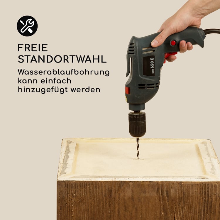 Timerflor Vaso 55 x 50 x 55 cm Vetroresina Esterno/Interno Marrone