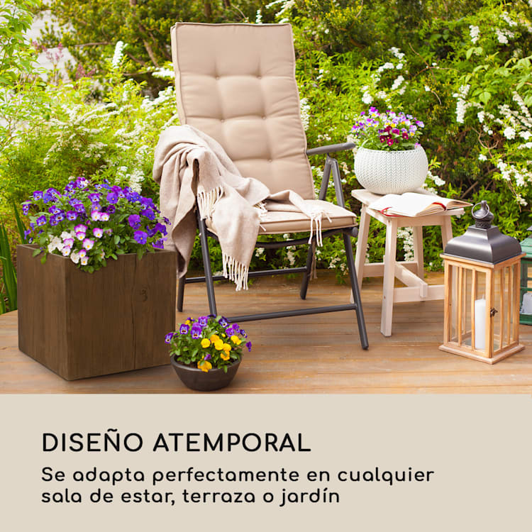 Timberflor tiesto 55 x 50 x 55 cm fibra de vidrio interior/exterior marrón 55 x 50 x 55 cm