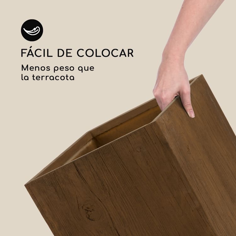 Timberflor tiesto 55 x 50 x 55 cm fibra de vidrio interior/exterior marrón 55 x 50 x 55 cm
