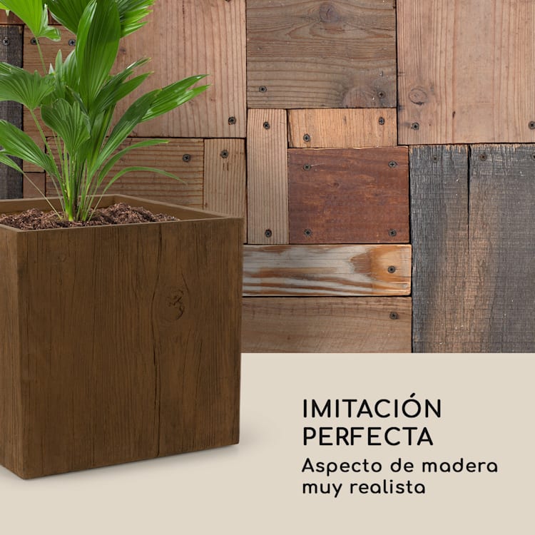 Timberflor tiesto 55 x 50 x 55 cm fibra de vidrio interior/exterior marrón 55 x 50 x 55 cm