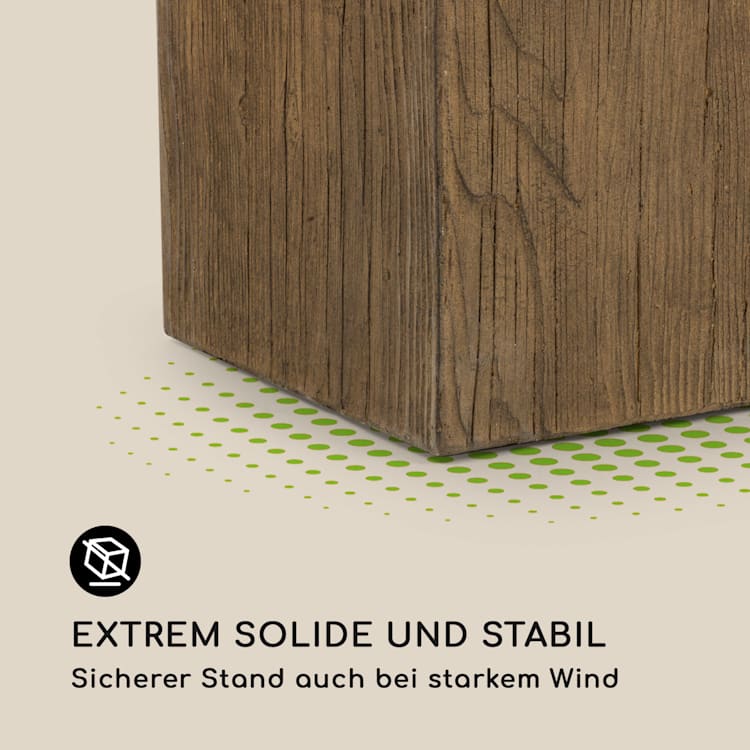Timberflor Pflanztopf 40 x 80 x 40 cm Fiberglas In-/Outdoor braun 40 x 80 x 40 cm