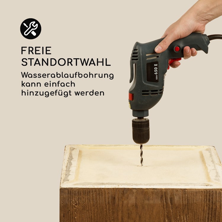 Timberflor Pflanztopf 40 x 80 x 40 cm Fiberglas In-/Outdoor braun 40 x 80 x 40 cm
