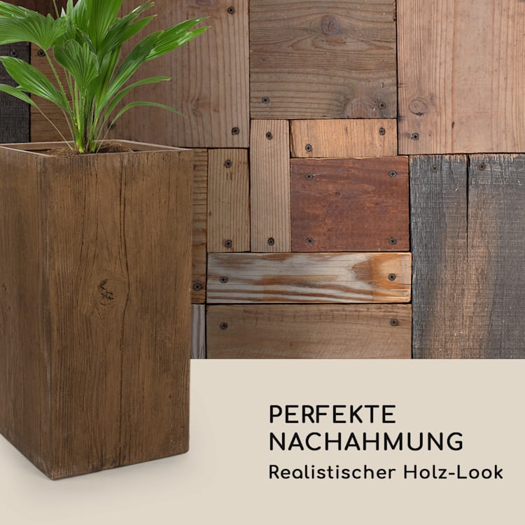 Timberflor Pflanztopf 40 x 80 x 40 cm Fiberglas In-/Outdoor braun 40 x 80 x 40 cm
