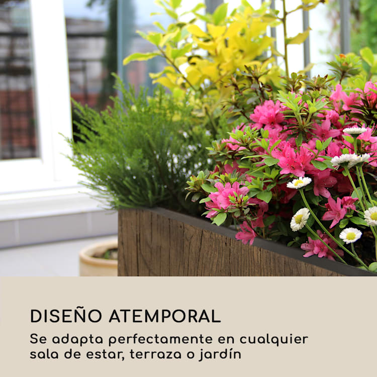 Timberflor tiesto 40 x 80 x 40 cm fibra de vidrio interior/exterior marrón 40 x 80 x 40 cm