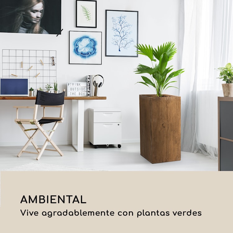 Timberflor tiesto 40 x 80 x 40 cm fibra de vidrio interior/exterior marrón 40 x 80 x 40 cm