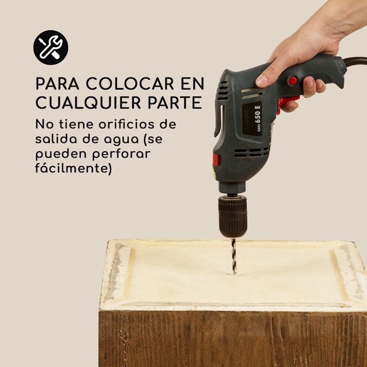 Timberflor tiesto 40 x 80 x 40 cm fibra de vidrio interior/exterior marrón 40 x 80 x 40 cm