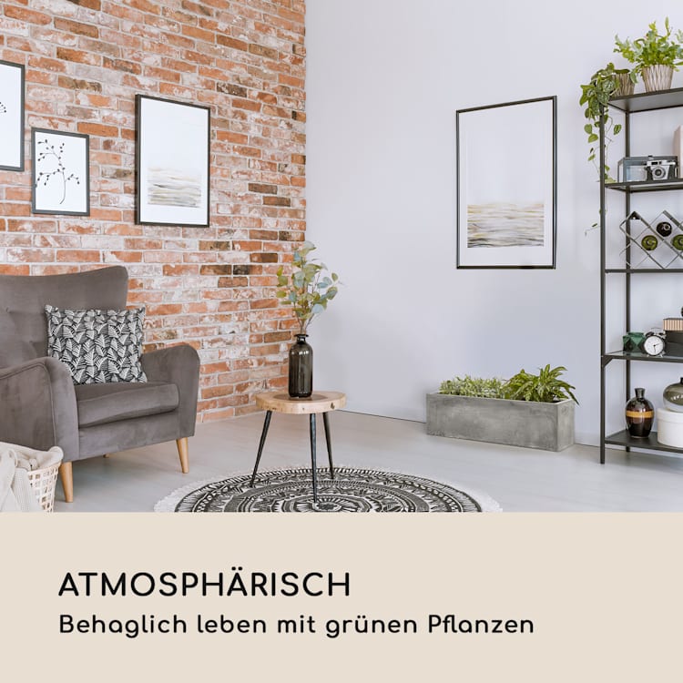 Solidflor Pflanztopf 75 x 20 x 20 cm Fiberglas In-/Outdoor hellgrau Hellgrau