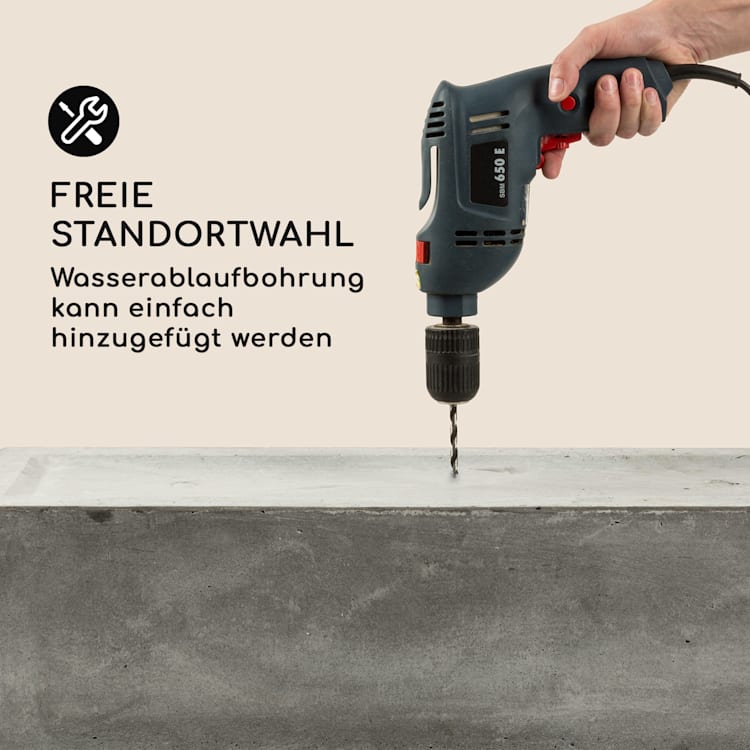 Solidflor Pflanztopf 75 x 20 x 20 cm Fiberglas In-/Outdoor hellgrau Hellgrau