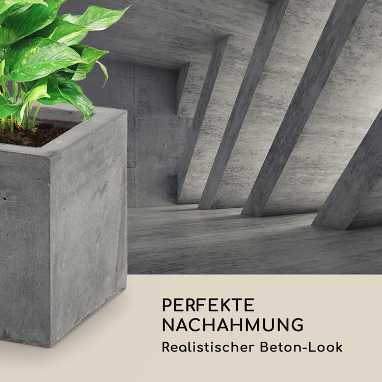 Solidflor Pflanztopf 75 x 20 x 20 cm Fiberglas In-/Outdoor hellgrau Hellgrau