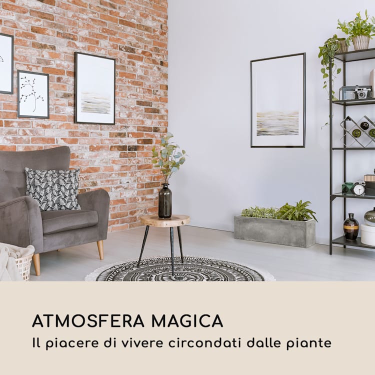 Solidflor Vaso 75 x 20 x 20 cm Vetroresina In-/Outdoor grigio chiaro