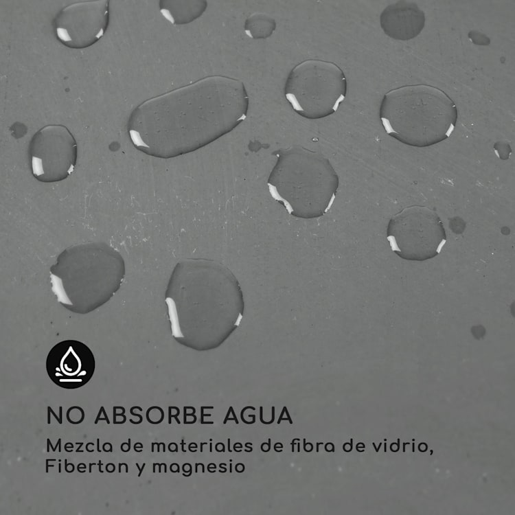 Airflor Maceta 45 x 100 x 27 cm Fibra de vidrio Exterior/Interior marengo Gris Marengo