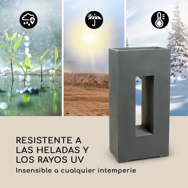 Airflor Maceta 45 x 100 x 27 cm Fibra de vidrio Exterior/Interior marengo Gris Marengo