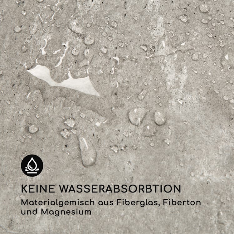 Airflor Pflanztopf 45 x 100 x 27 cm Fiberglas In-/Outdoor hellgrau Hellgrau