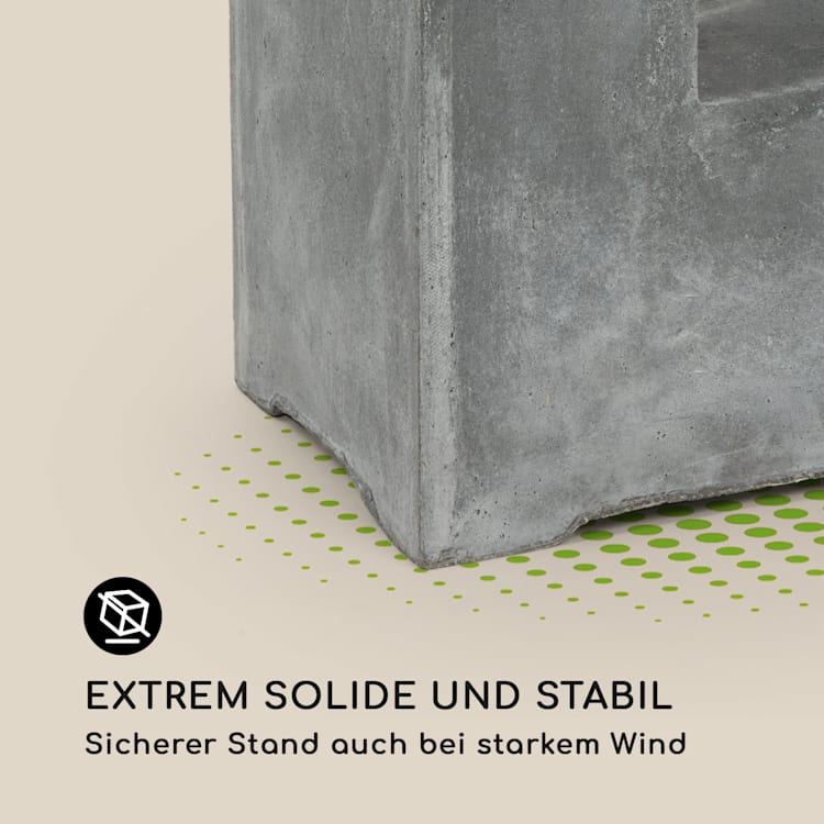 Airflor Pflanztopf 45 x 100 x 27 cm Fiberglas In-/Outdoor hellgrau Hellgrau