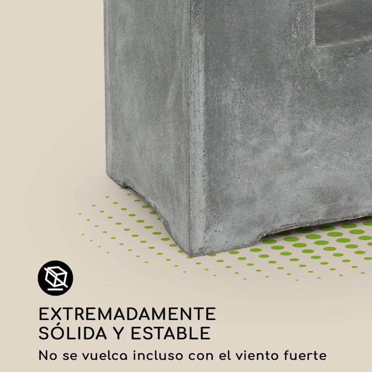Airflor Maceta 45 x 100 x 27 cm Fibra de vidrio Exterior/Interior gris claro Gris Claro