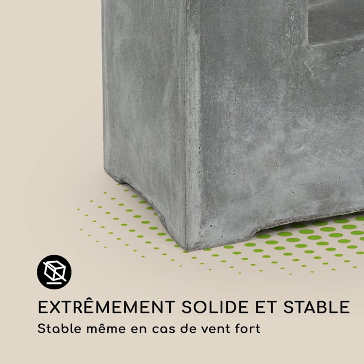 Airflor Bac à plantes 45 x 100 x 27 cm Fibre de verre - gris clair Gris Clair