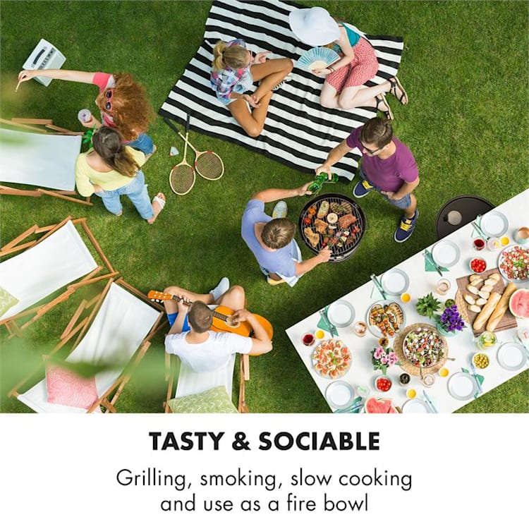 Brooklyn-BBQ, 4 v 1 grilovací súdok, Ø 42 cm, oceľ, práškové lakovanie