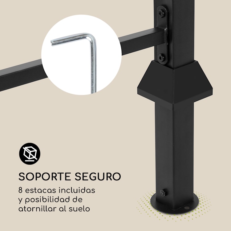 Steakhouse Techo para grill 220x215x140cm PE 180 g/m² Acero ignífugo Gris