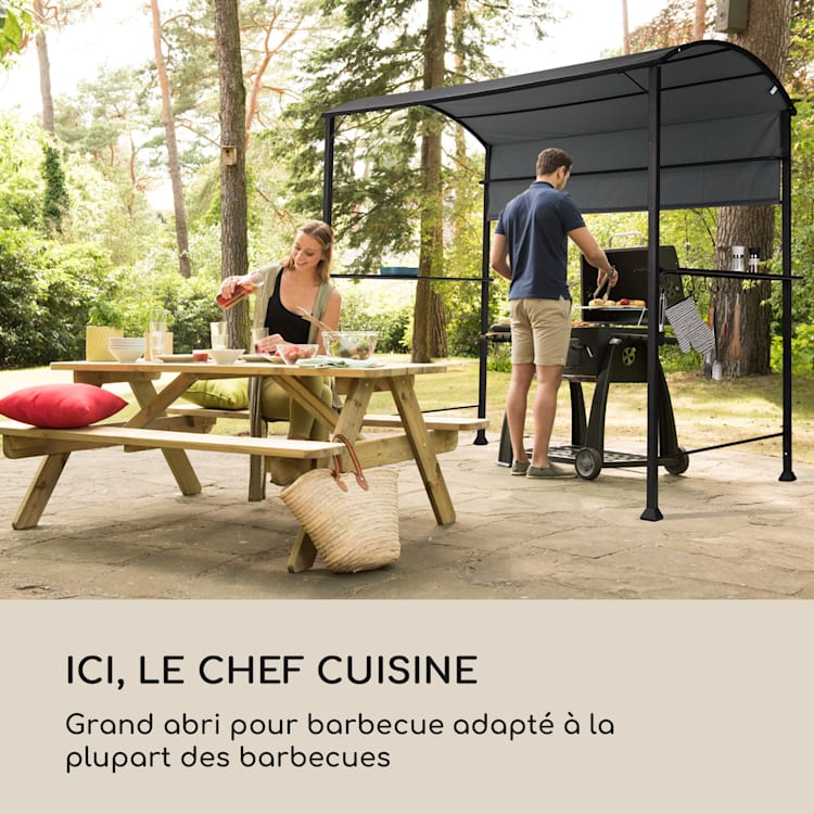 Steakhouse Abri barbecue 220x215x140cm PE 180 g/m² retardateur de flam