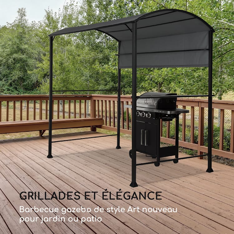 Steakhouse Abri barbecue 220x215x140cm PE 180 g/m² retardateur de flam