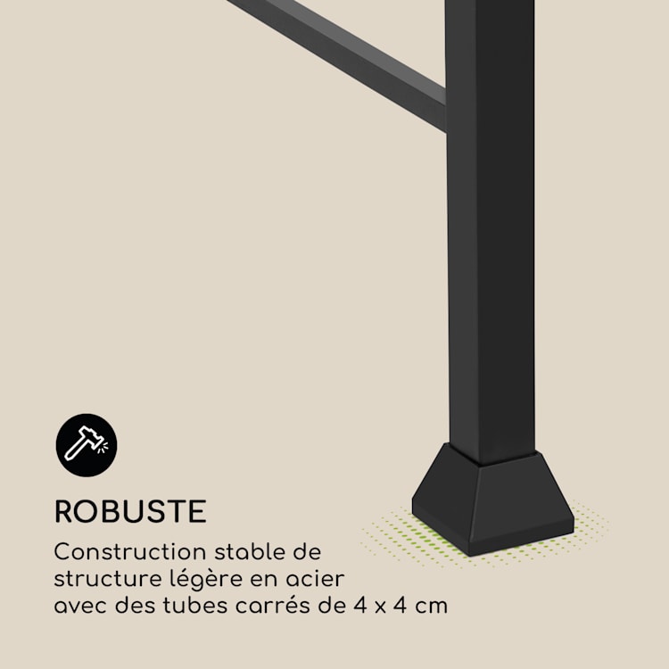 Steakhouse Abri barbecue 220x215x140cm PE 180 g/m² retardateur de flam