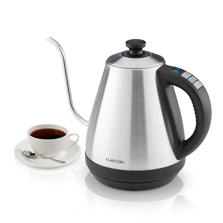 Garcon Kettle 1L 2000W Keep-Warm Gooseneck Stainless Steel Silver Metallic
