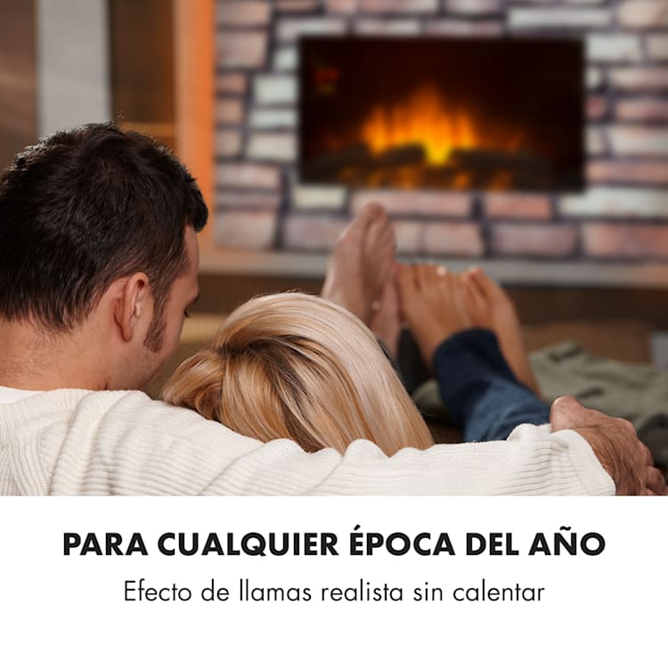Chimenea eléctrica Colmar Cristal 2000W 7 colores Led Mando a distancia