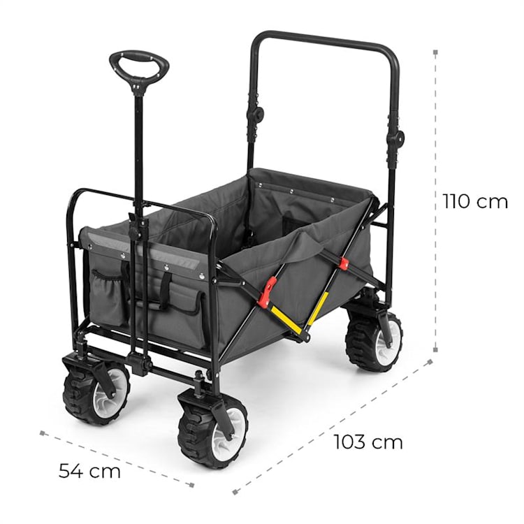 Easy Rider bollerwagen tot 70kg inklabaar grijs Donkergrijs