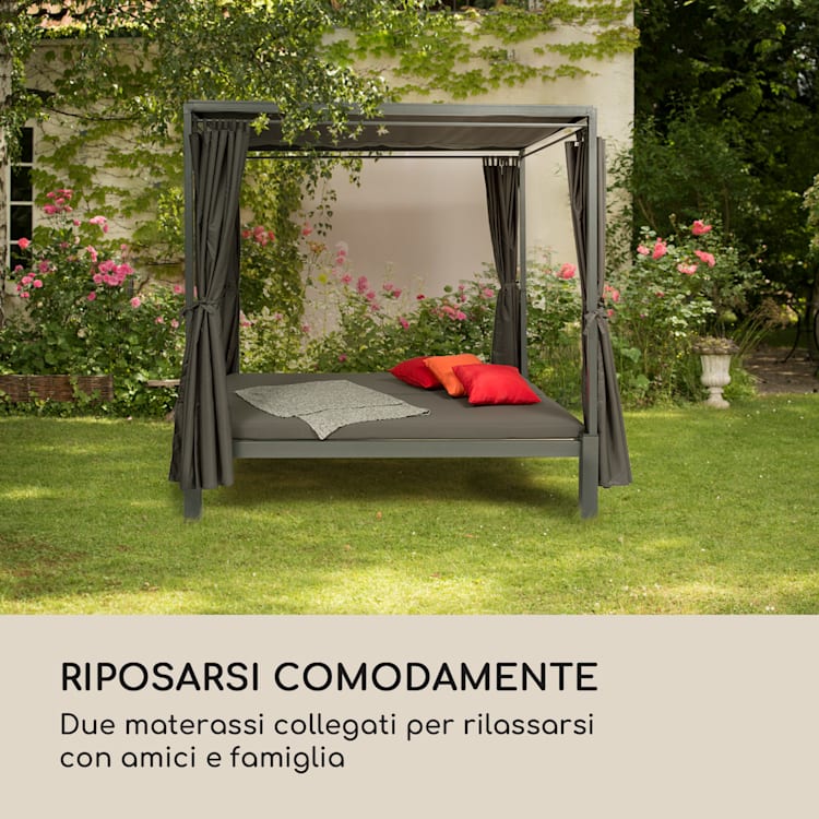 Senator Lounge Sdraio da Giardino 188x208x205cm Parasole grigio Grigio