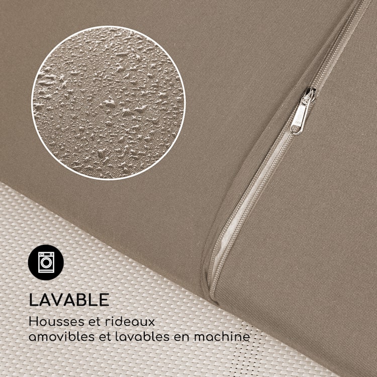 Senator Lounge ligbank 188x208x205cm zonnedak taupe Taupe