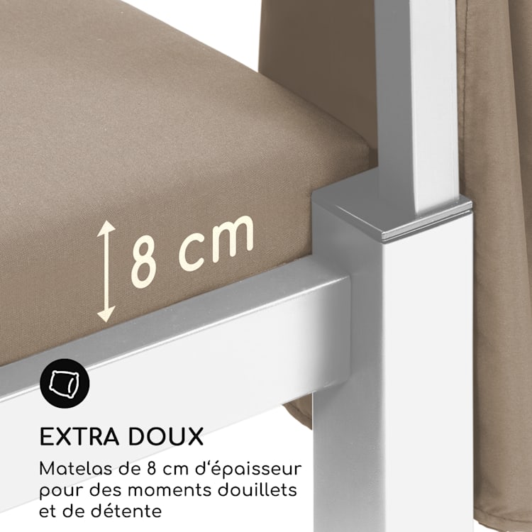 Senator Lounge ligbank 188x208x205cm zonnedak taupe Taupe