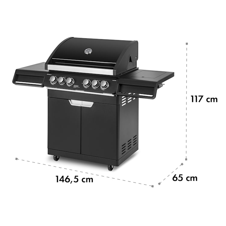 Highgrade 4 IB Gasgrill 6 Brenner 19,8 kW 71x46cm Grill Edelstahl