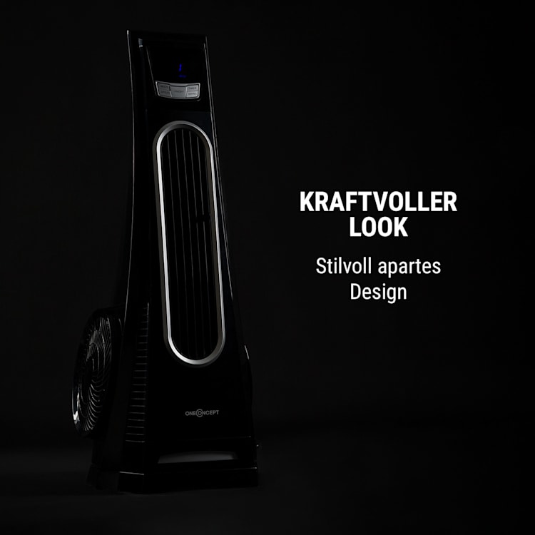 Blown Away Turmventilator 100W 70°-Oszillation 1000 m³/h Fernbedienung