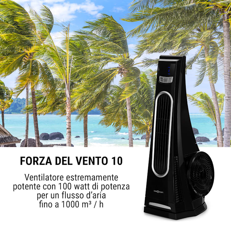 Blown Away Ventilatore a Torre 100 Watt Oscillazione: 70° 1000 m³/h nero
