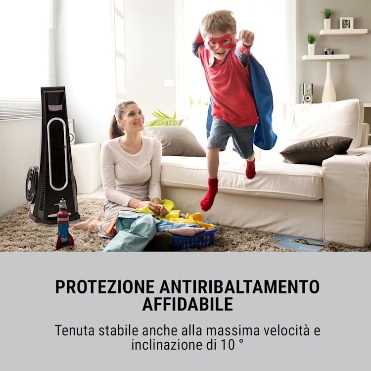 Blown Away Ventilatore a Torre 100 Watt Oscillazione: 70° 1000 m³/h nero