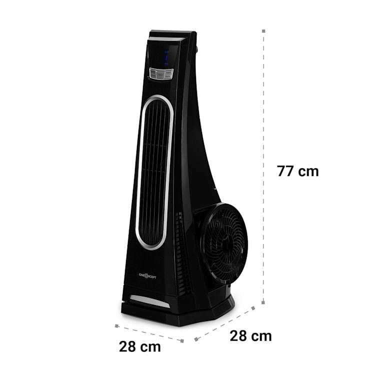 Blown Away Turmventilator 100W 70°-Oszillation 1000 m³/h Fernbedienung