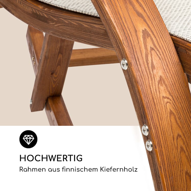 Mauritius Schwingliege mit Dach ComfortMesh 180kg max.wetterfest creme