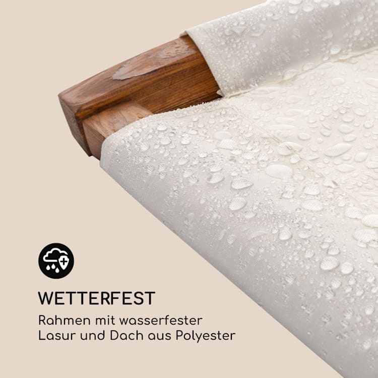 Mauritius Schwingliege mit Dach ComfortMesh 180kg max.wetterfest creme
