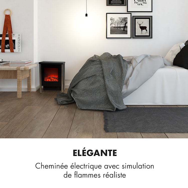 Copenhagen elektrische haard 950/1900W thermostaat glazen front