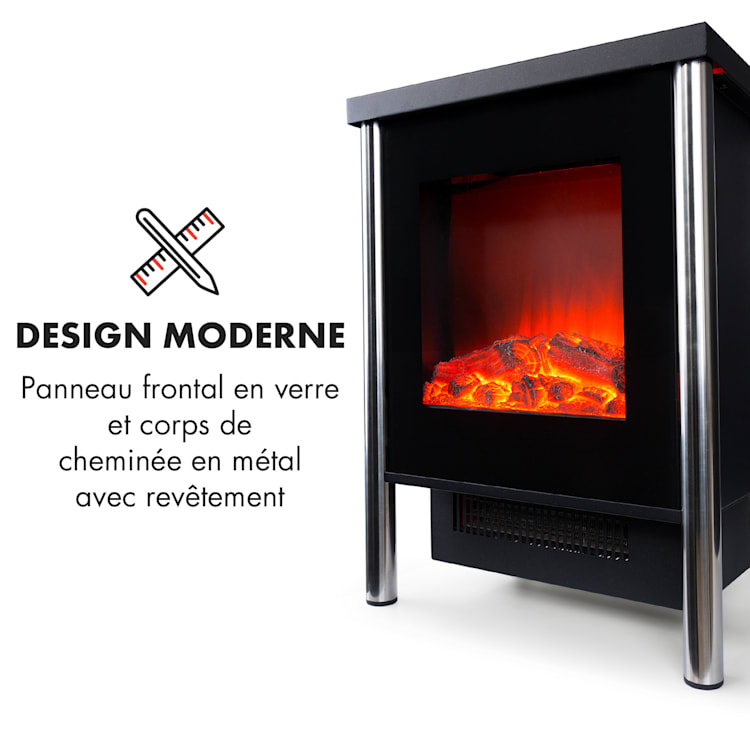 Copenhagen elektrische haard 950/1900W thermostaat glazen front