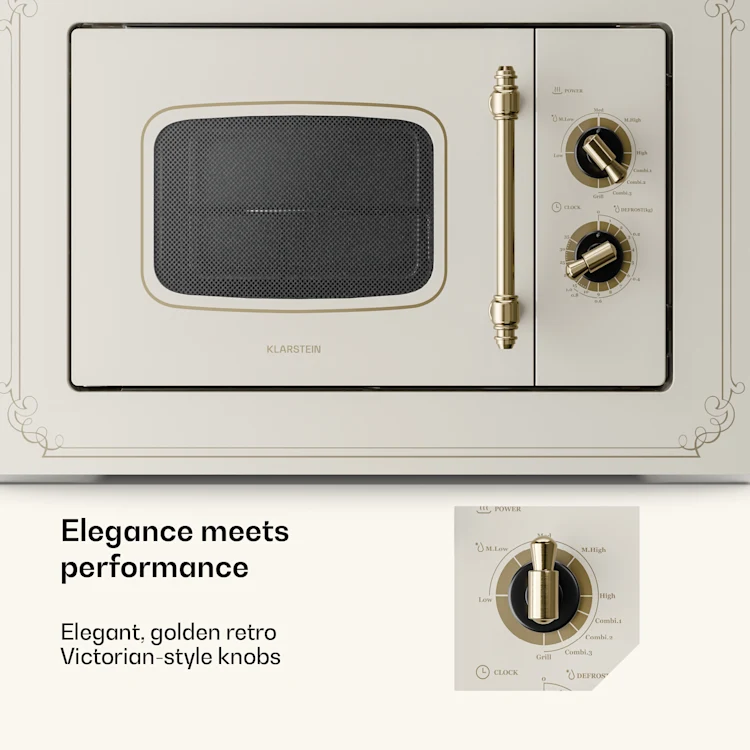 Victoria 20 Built-in Microwave 20 l 800 W Grill: 1000 W Ivory Vintage Cream