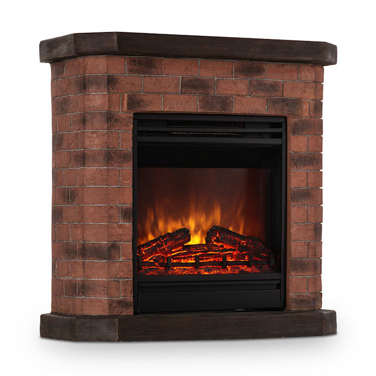 Villach Chimenea eléctrica 1800W Piedra decorativa Polystone Mando a distancia