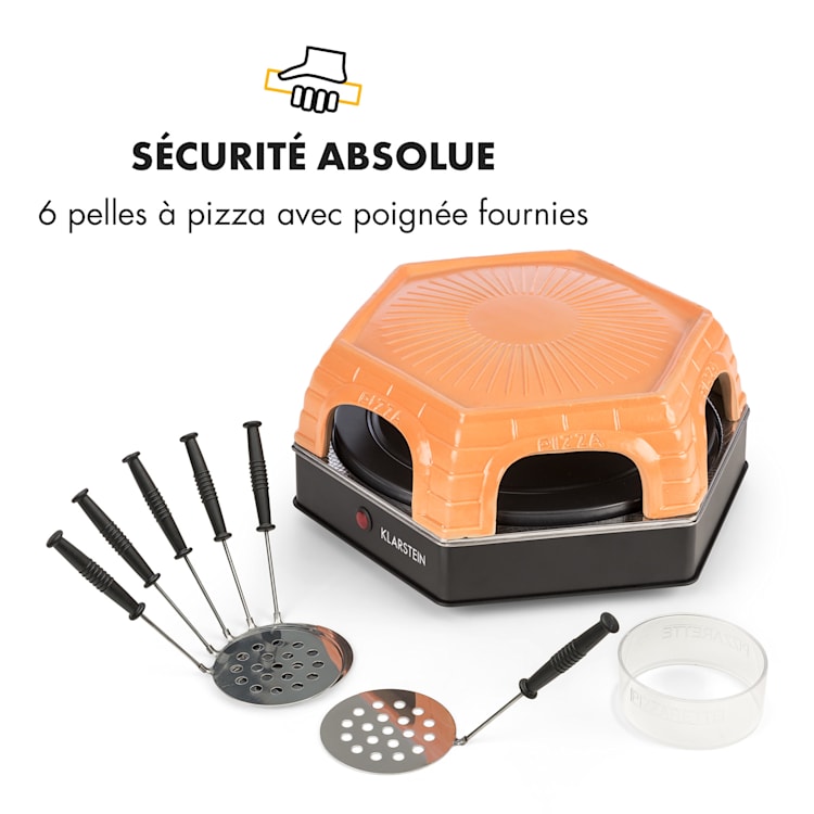 Capricciosa pizzaoven 1500W terracotta afdekking warmhoudfunctie