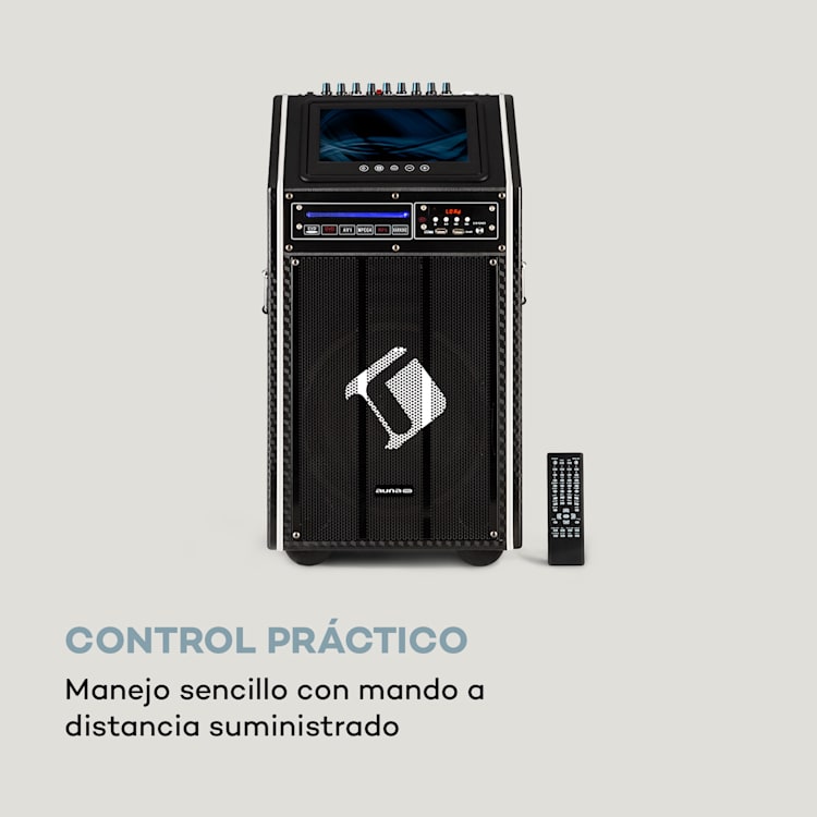 DisGo Box 100 DVD Equipo PA móvil 300 W máx. Display TFT 9" DVD BT Con pantalla