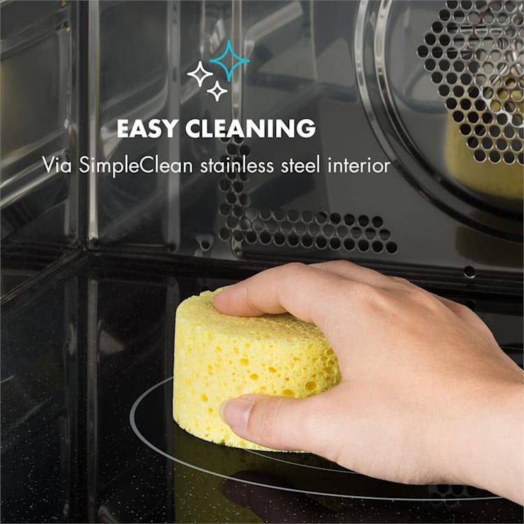 Luminance Steam, beépíthető mikrohullámú sütő, 900 W, 34 L, fekete
